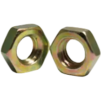 Hex Jam Nut Zinc Yellow